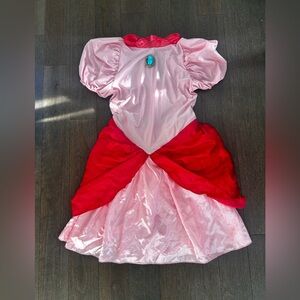 Girls Princess peach Nintendo Halloween costume dress size 12/14‎